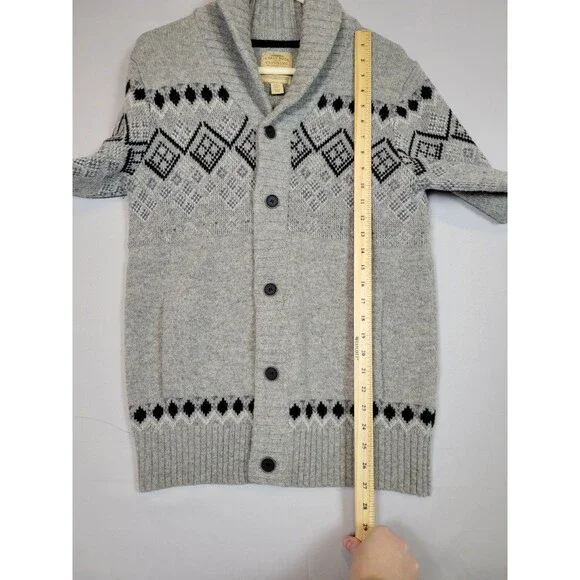 Telluride Clothing Co. Lambswool Blend Cardigan Sweater Mens Medium Fair Isle - Picture 5 of 8